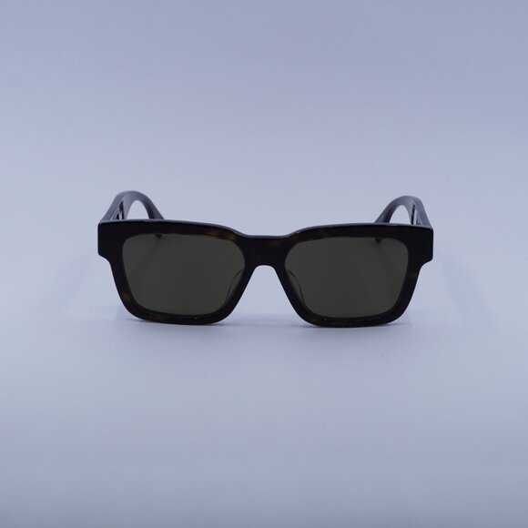 Fendi FE40107F 52E Sunglasses Dark Havana Square Frame, Brown Lenses - Picture 2 of 10